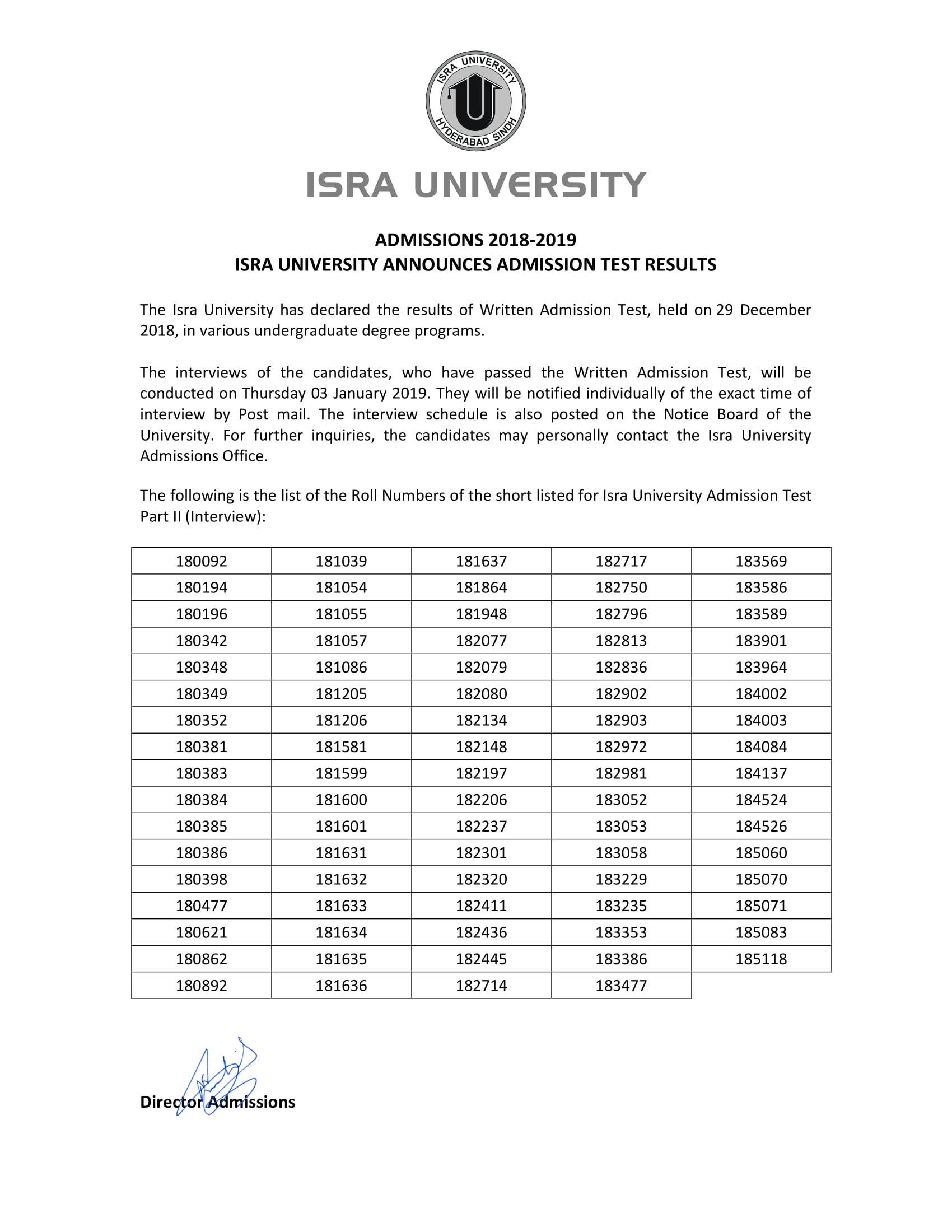 admission-test-results-official-website